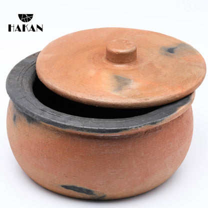 Efes Terracotta Cooking Pot with Lid, LARGE 4.4 Quarts Clay Pots for Cooking, Rice Pots, UNGLAZED Twice Baked Traditional Casserole for Cooking on STOVE Top, Vintage Roaster, 142 Oz (4.2 L)