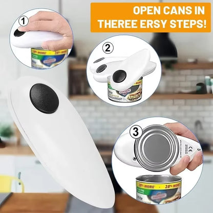1Pc Automatic Can Opener /Manual Jar Opener Tin Touch None Sharp Edges Electric High Power Jar Tin Can Openers Kitchen Gadgets
