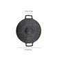 Non-Stick Roasting Korean BBQ round Pan Cast Iron Double Handled Crepe Pan round Griddle Grill Pan for BBQ Griddle with Handle