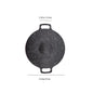 Non-Stick Roasting Korean BBQ round Pan Cast Iron Double Handled Crepe Pan round Griddle Grill Pan for BBQ Griddle with Handle