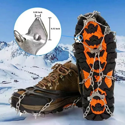 Outdoor Winter Hiking Crampons with Anti-Slip Ice Grippers for Boots