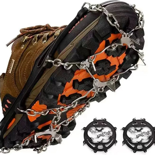 Outdoor Winter Hiking Crampons with Anti-Slip Ice Grippers for Boots