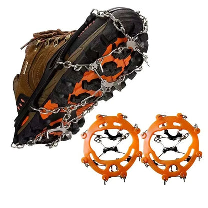 Outdoor Winter Hiking Crampons with Anti-Slip Ice Grippers for Boots