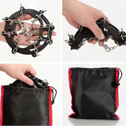 Outdoor Winter Hiking Crampons with Anti-Slip Ice Grippers for Boots